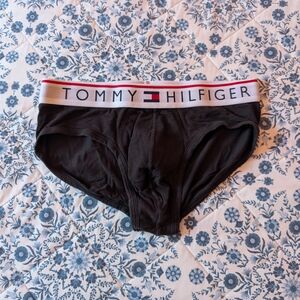 Tommy Hilfiger Black Briefs with Logo Waistband
